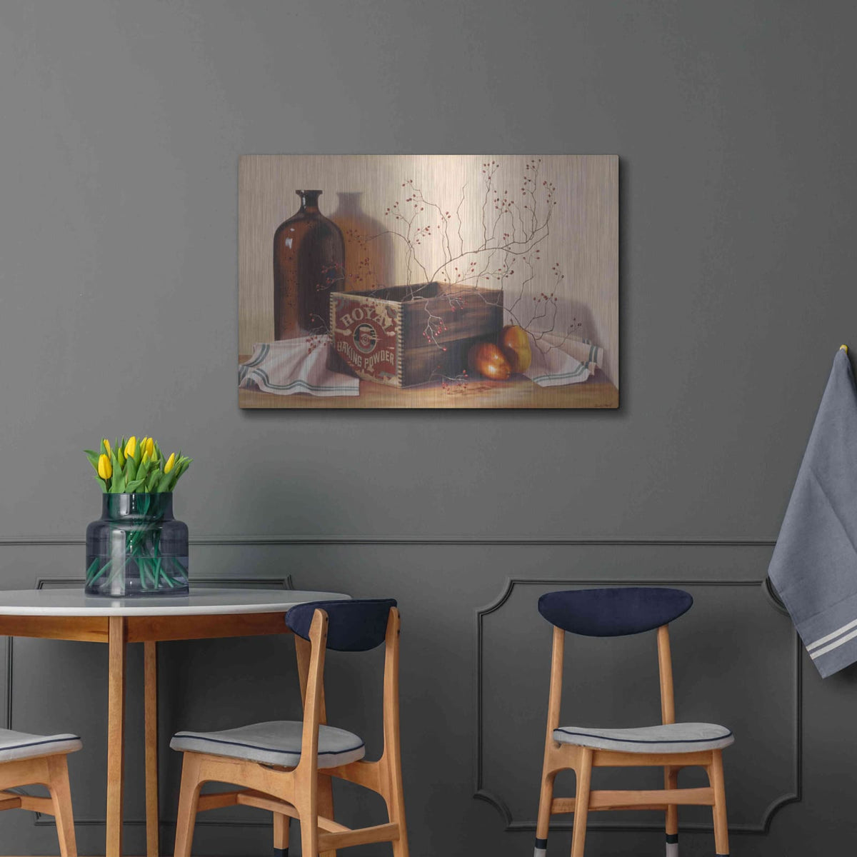 'Royal Rose Hips' by Cecile Baird – Metal Wall Art, 36x24 room view