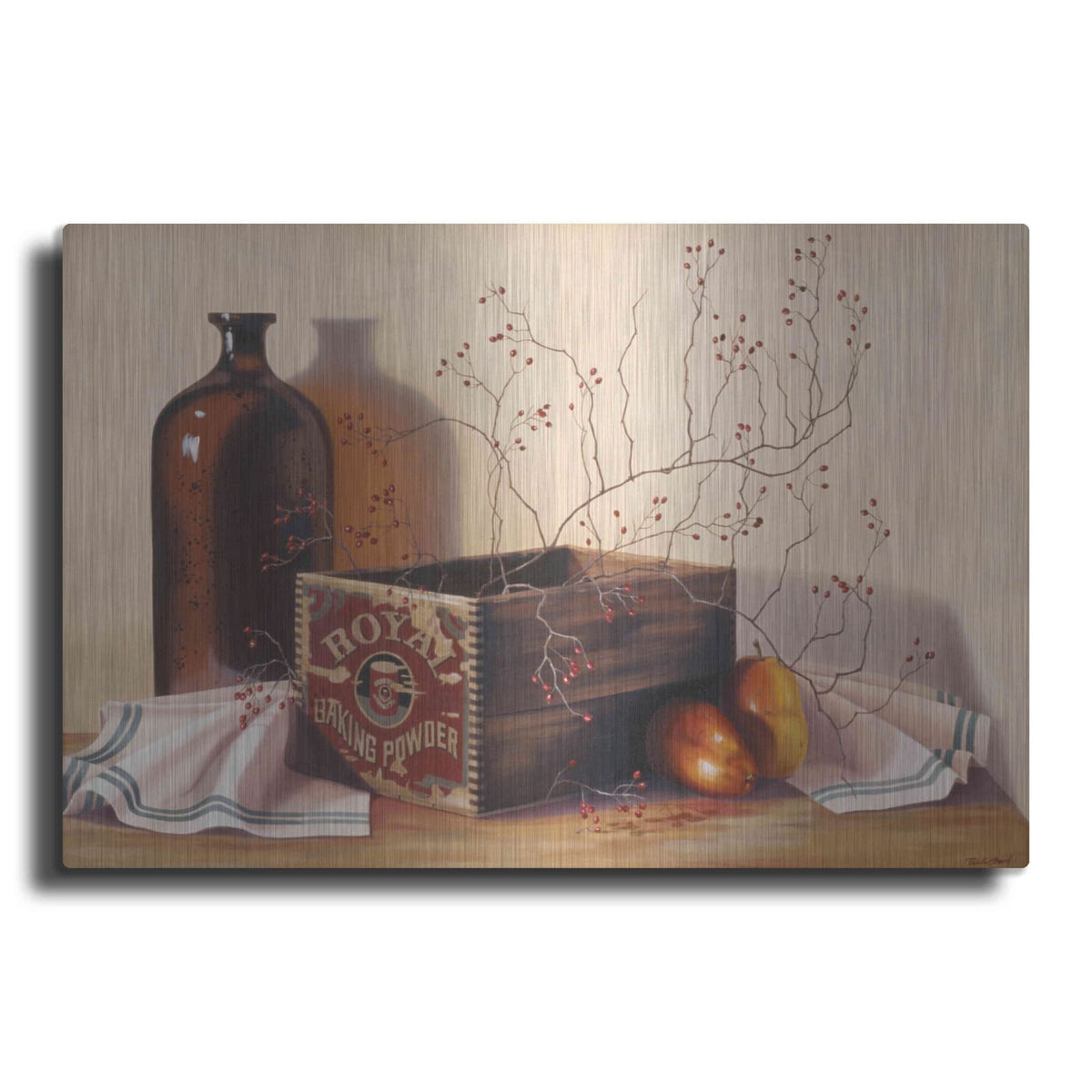 'Royal Rose Hips' by Cecile Baird – Metal Wall Art