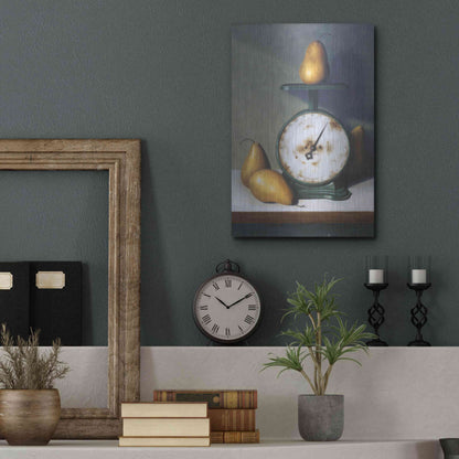 Luxe Metal Art 'Two Pound Pear' by Cecile Baird, Metal Wall Art,12x16