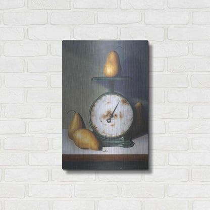 Luxe Metal Art 'Two Pound Pear' by Cecile Baird, Metal Wall Art,16x24