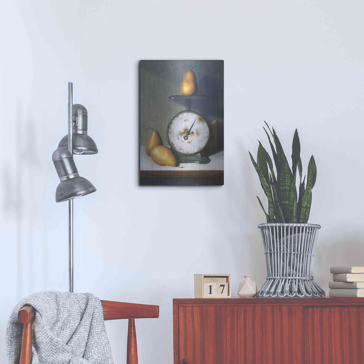 'Two Pound Pear' by Cecile Baird – Metal Wall Art, 16x24 room view