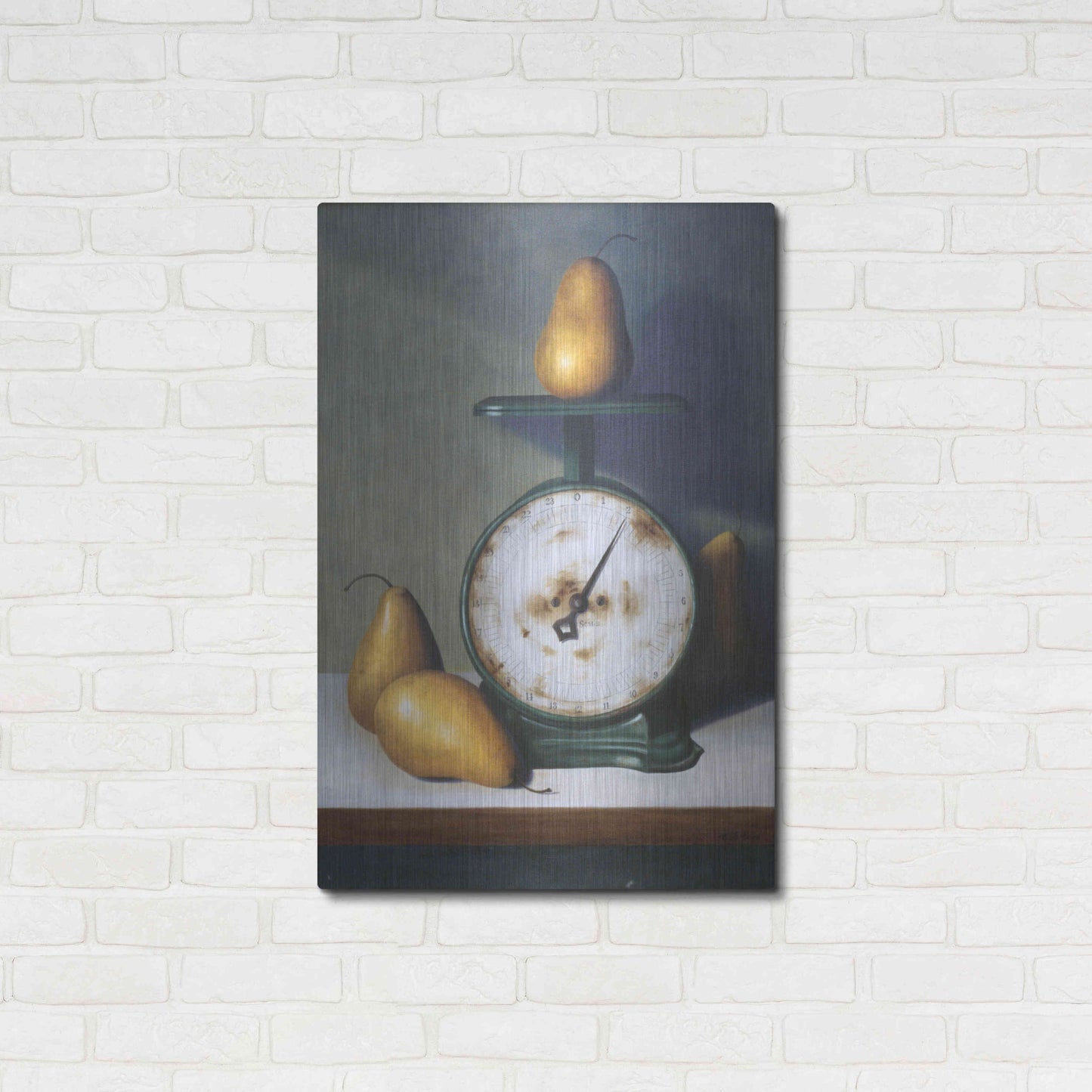 Luxe Metal Art 'Two Pound Pear' by Cecile Baird, Metal Wall Art,24x36