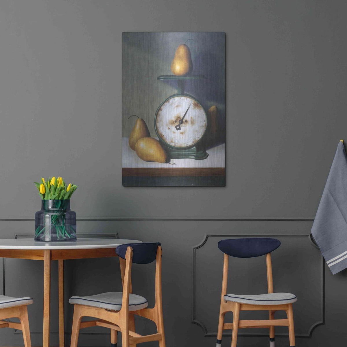 'Two Pound Pear' by Cecile Baird – Metal Wall Art, 24x36 room view