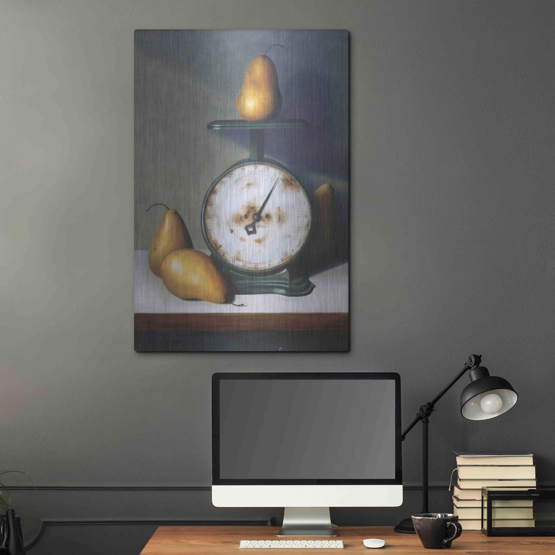 Luxe Metal Art 'Two Pound Pear' by Cecile Baird, Metal Wall Art,24x36