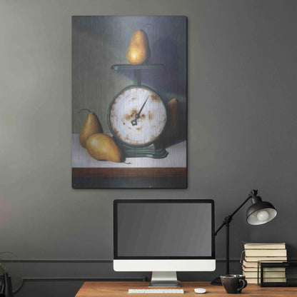 Luxe Metal Art 'Two Pound Pear' by Cecile Baird, Metal Wall Art,24x36