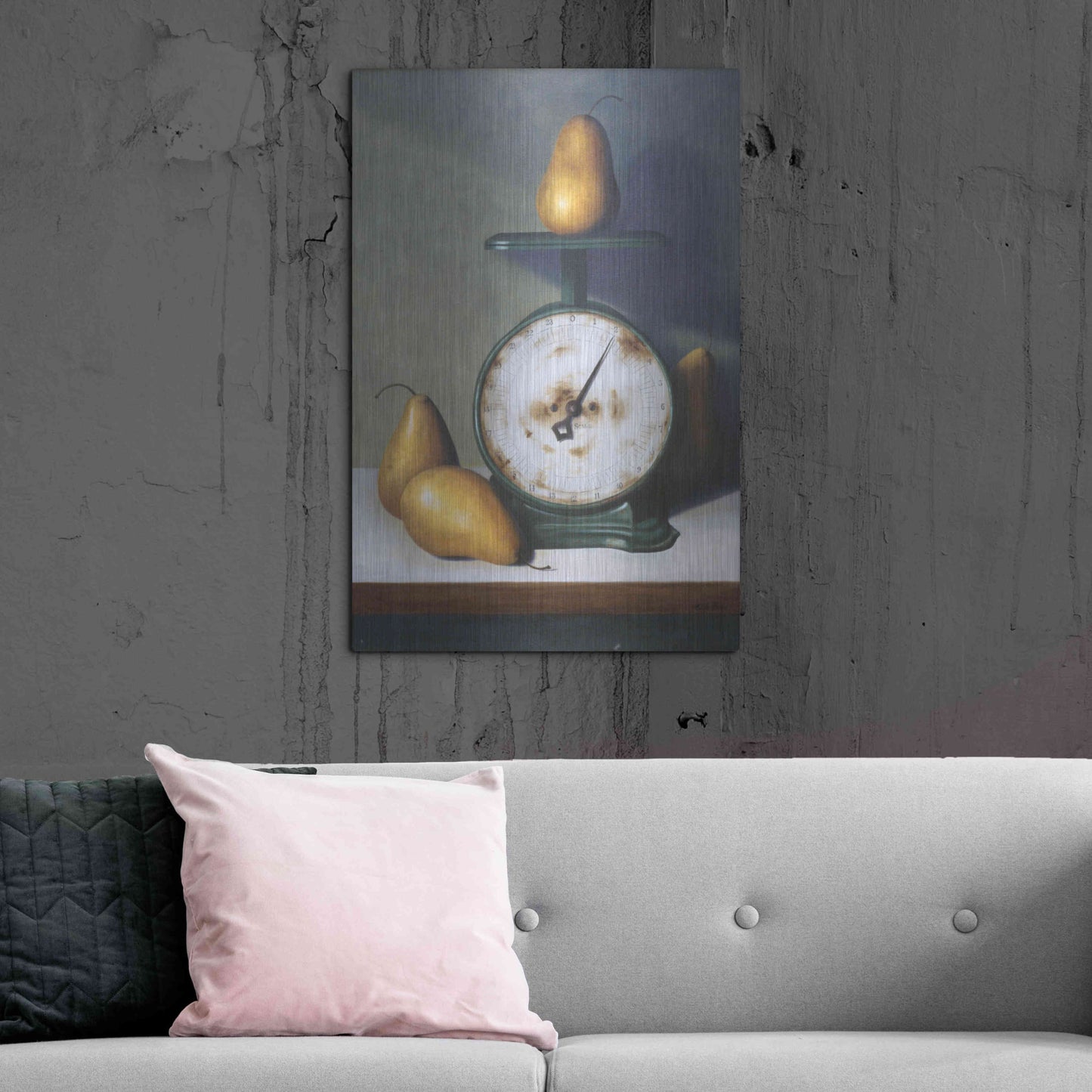 Luxe Metal Art 'Two Pound Pear' by Cecile Baird, Metal Wall Art,24x36