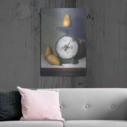 Luxe Metal Art 'Two Pound Pear' by Cecile Baird, Metal Wall Art,24x36