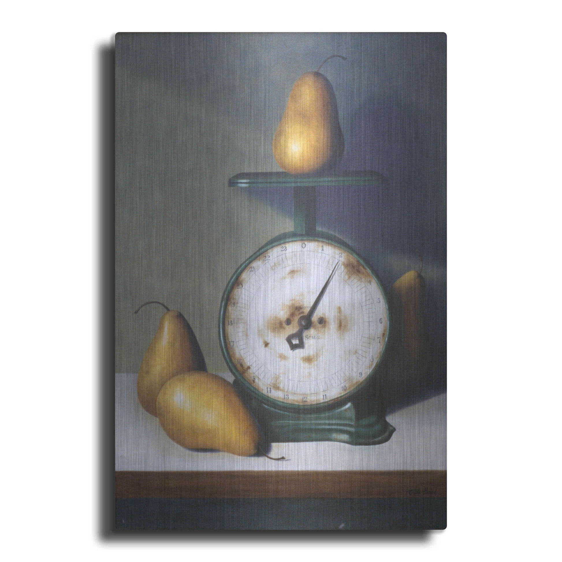 Luxe Metal Art 'Two Pound Pear' by Cecile Baird, Metal Wall Art
