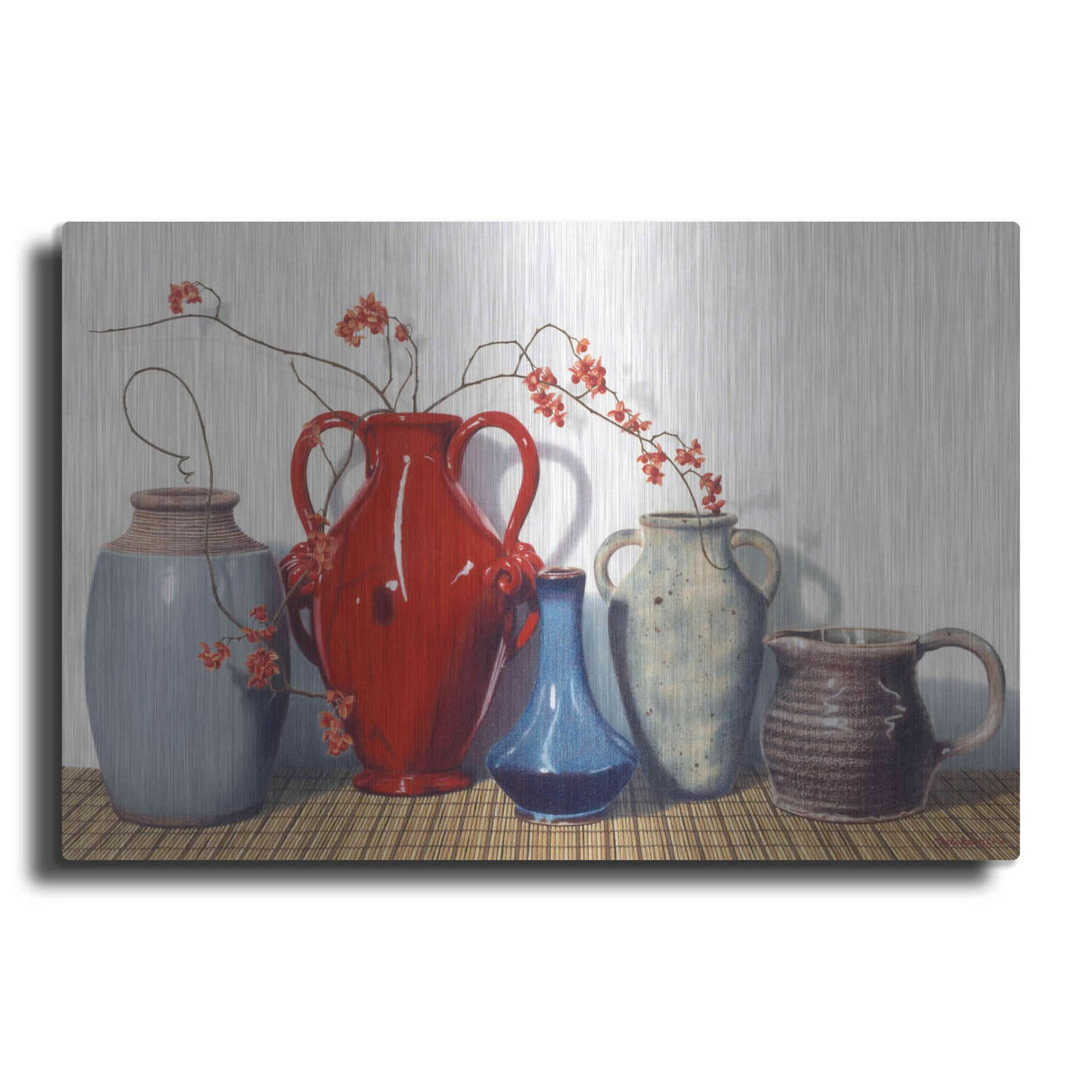 'Vases And Vines' by Cecile Baird – Metal Wall Art