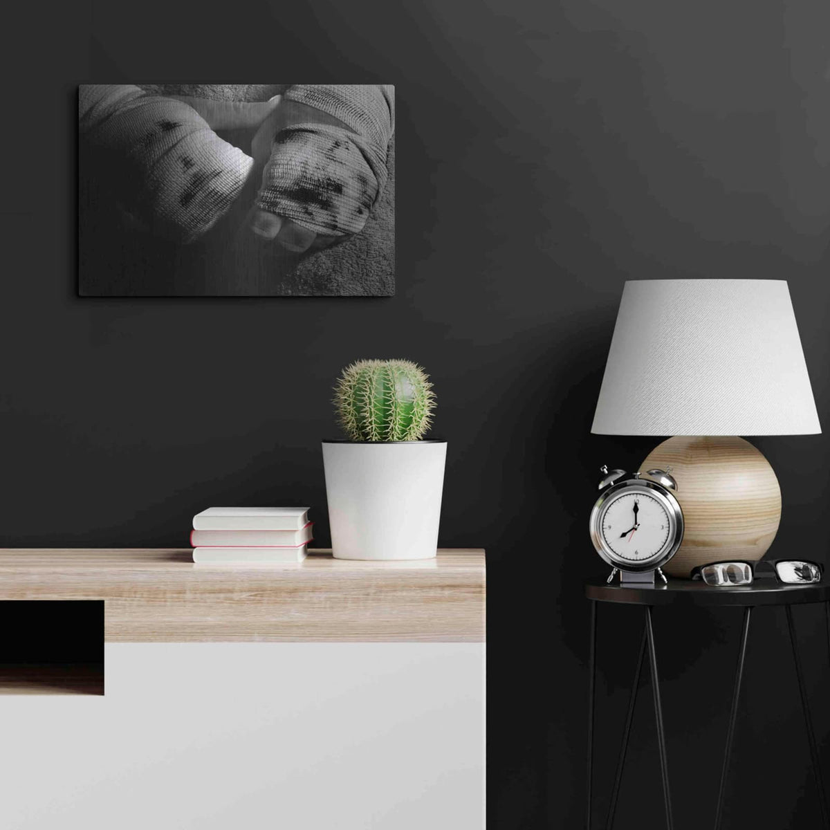 'Defeat Copy' by Clive Branson – Metal Wall Art, 24x16 room view