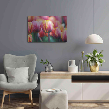 Luxe Metal Art 'Big Love Tulips' by Clive Branson, Metal Wall Art,24x16