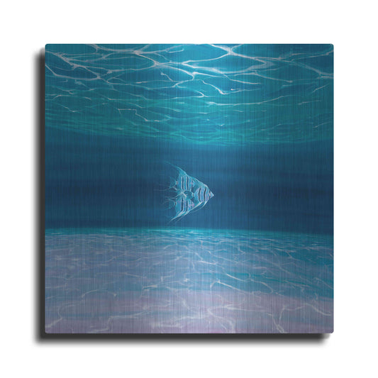 Luxe Metal Art 'Blue Angels Blue Sea' by Gill Bustamante, Metal Wall Art