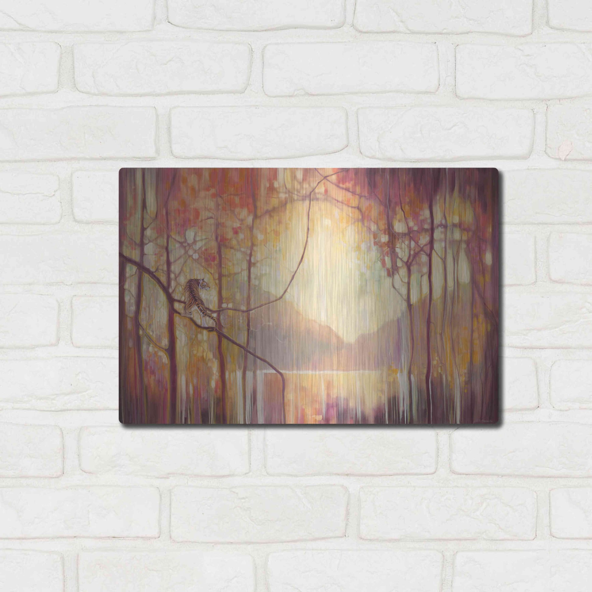 Luxe Metal Art 'In Another Place' by Gill Bustamante, Metal Wall Art,16x12