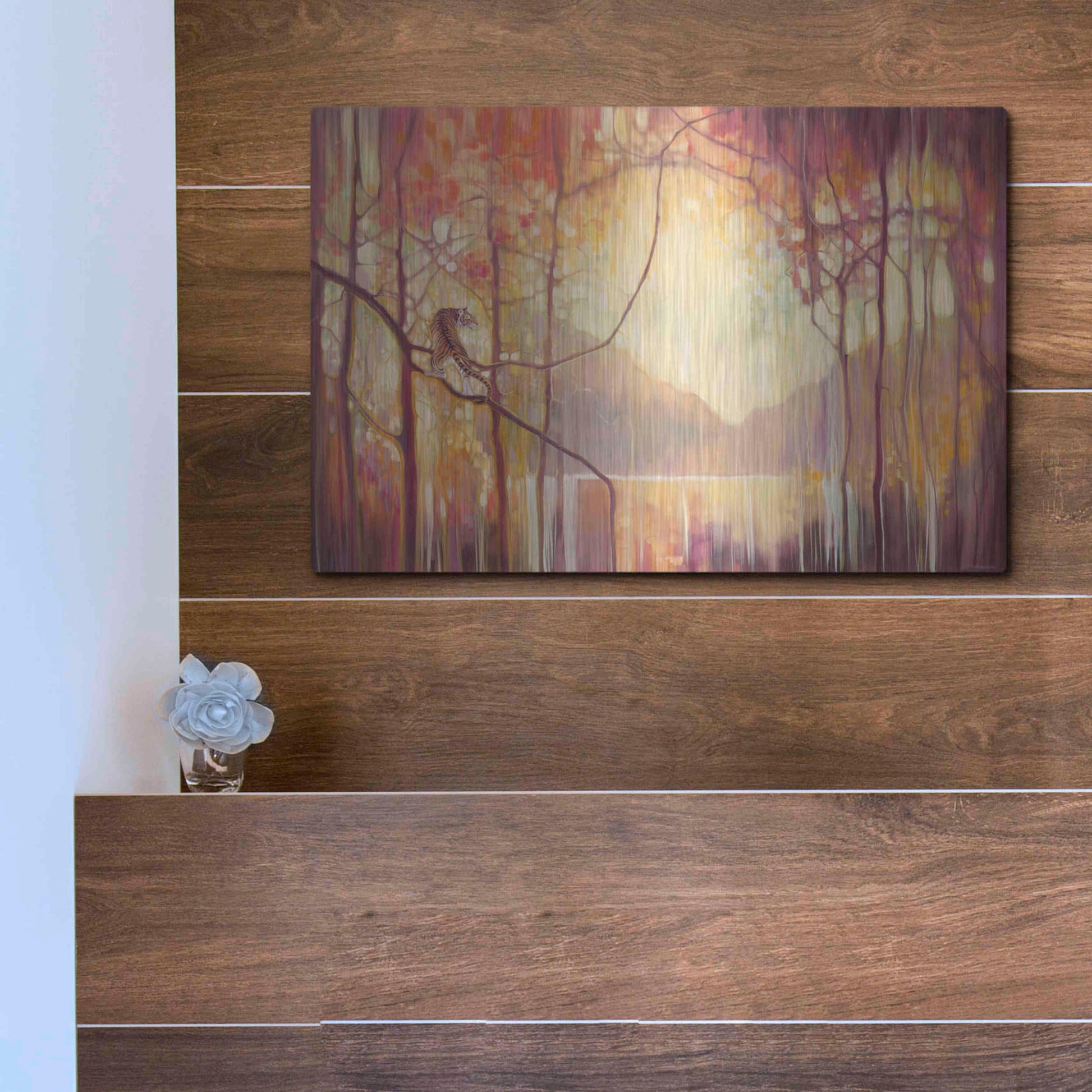 Luxe Metal Art 'In Another Place' by Gill Bustamante, Metal Wall Art,16x12