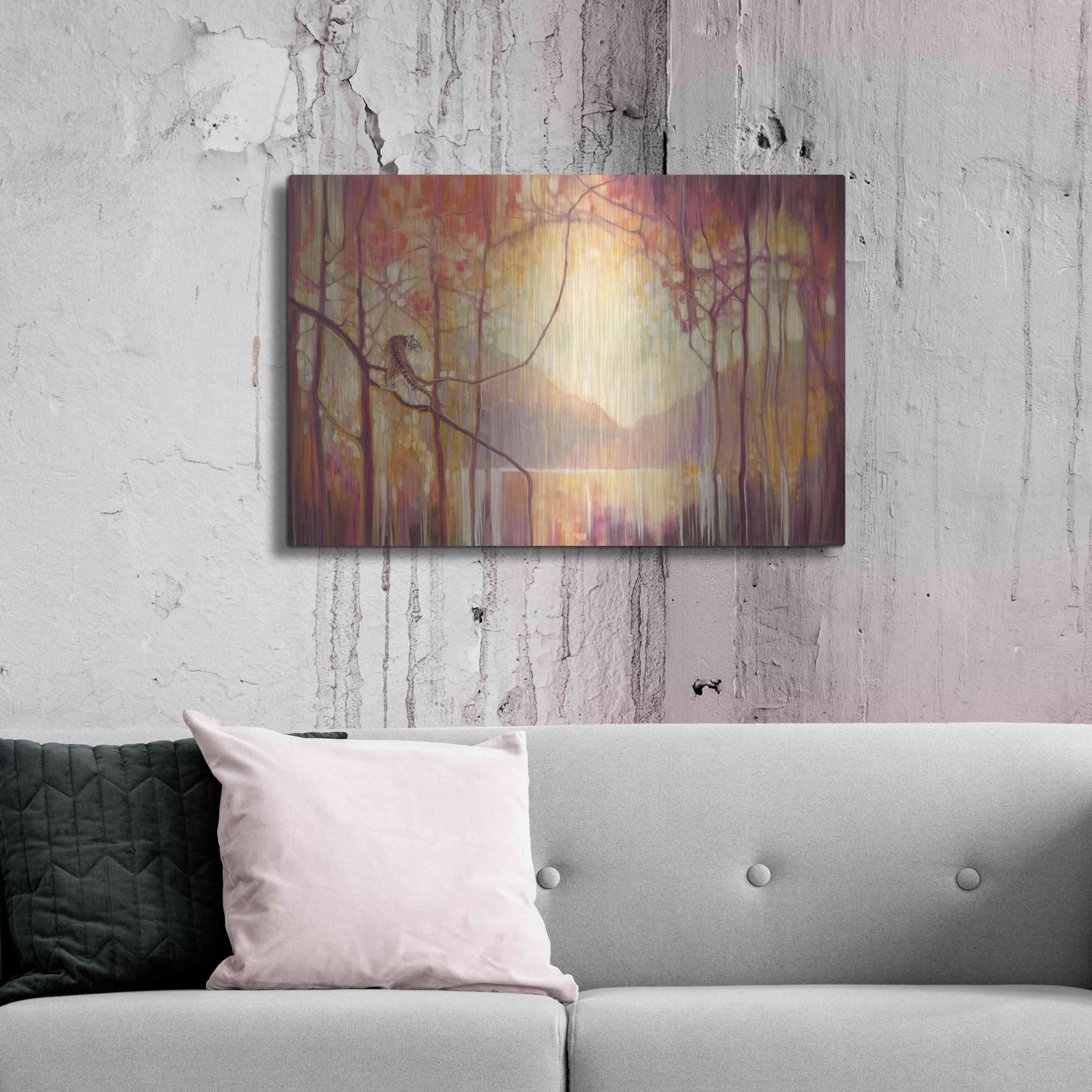 Luxe Metal Art 'In Another Place' by Gill Bustamante, Metal Wall Art,36x24