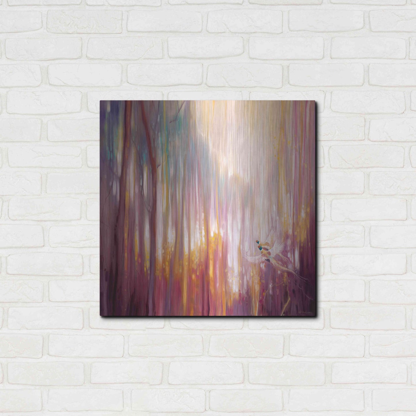 Luxe Metal Art 'Nebulous Forest' by Gill Bustamante, Metal Wall Art,24x24