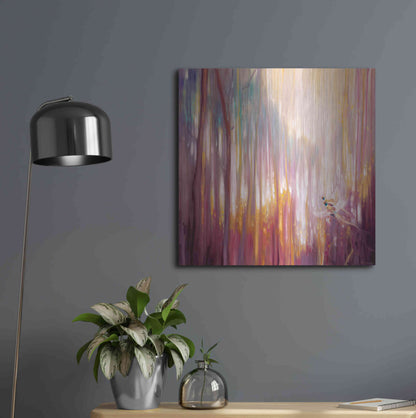 Luxe Metal Art 'Nebulous Forest' by Gill Bustamante, Metal Wall Art,24x24