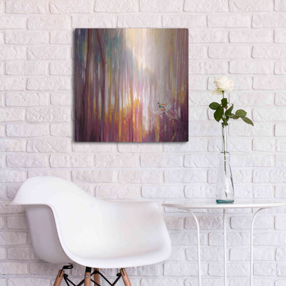 Luxe Metal Art 'Nebulous Forest' by Gill Bustamante, Metal Wall Art,24x24