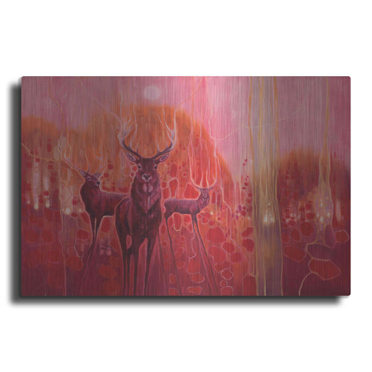 Luxe Metal Art 'Red Magic' by Gill Bustamante, Metal Wall Art