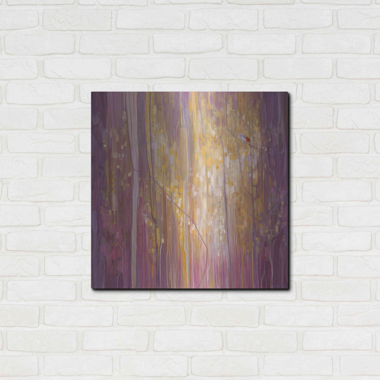 Luxe Metal Art 'Robins Song' by Gill Bustamante, Metal Wall Art,24x24