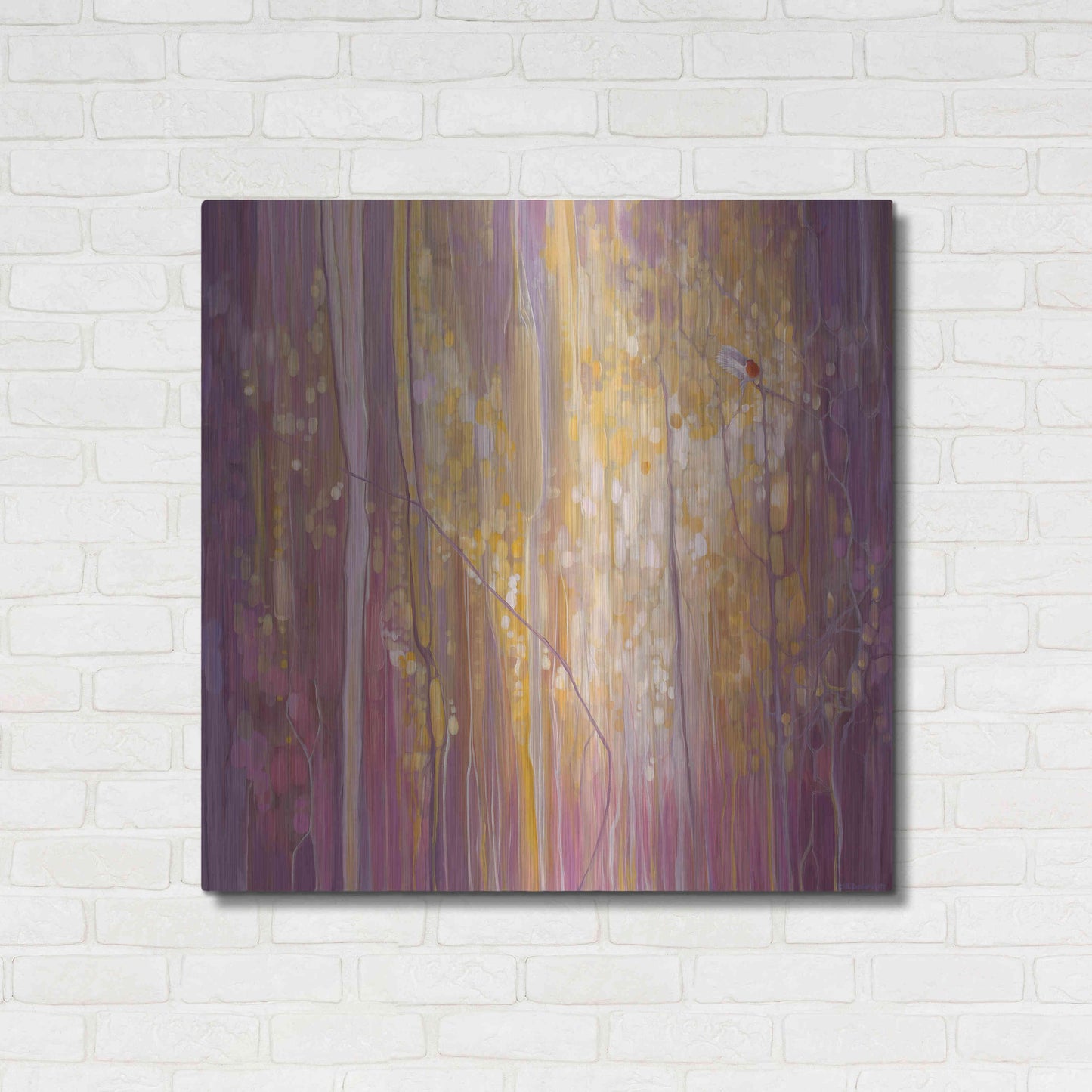 Luxe Metal Art 'Robins Song' by Gill Bustamante, Metal Wall Art,36x36