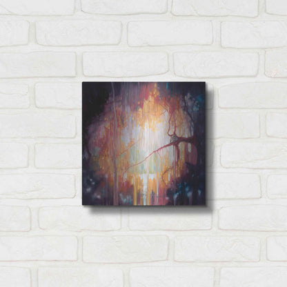 Luxe Metal Art 'Jungle Portal' by Gill Bustamante, Metal Wall Art,12x12