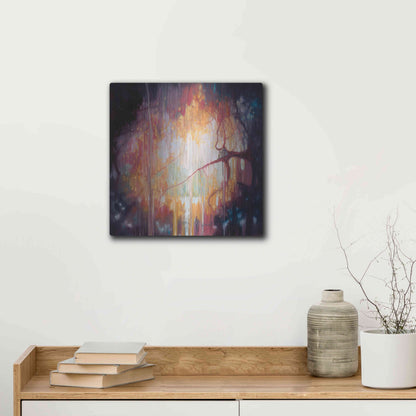 Luxe Metal Art 'Jungle Portal' by Gill Bustamante, Metal Wall Art,12x12