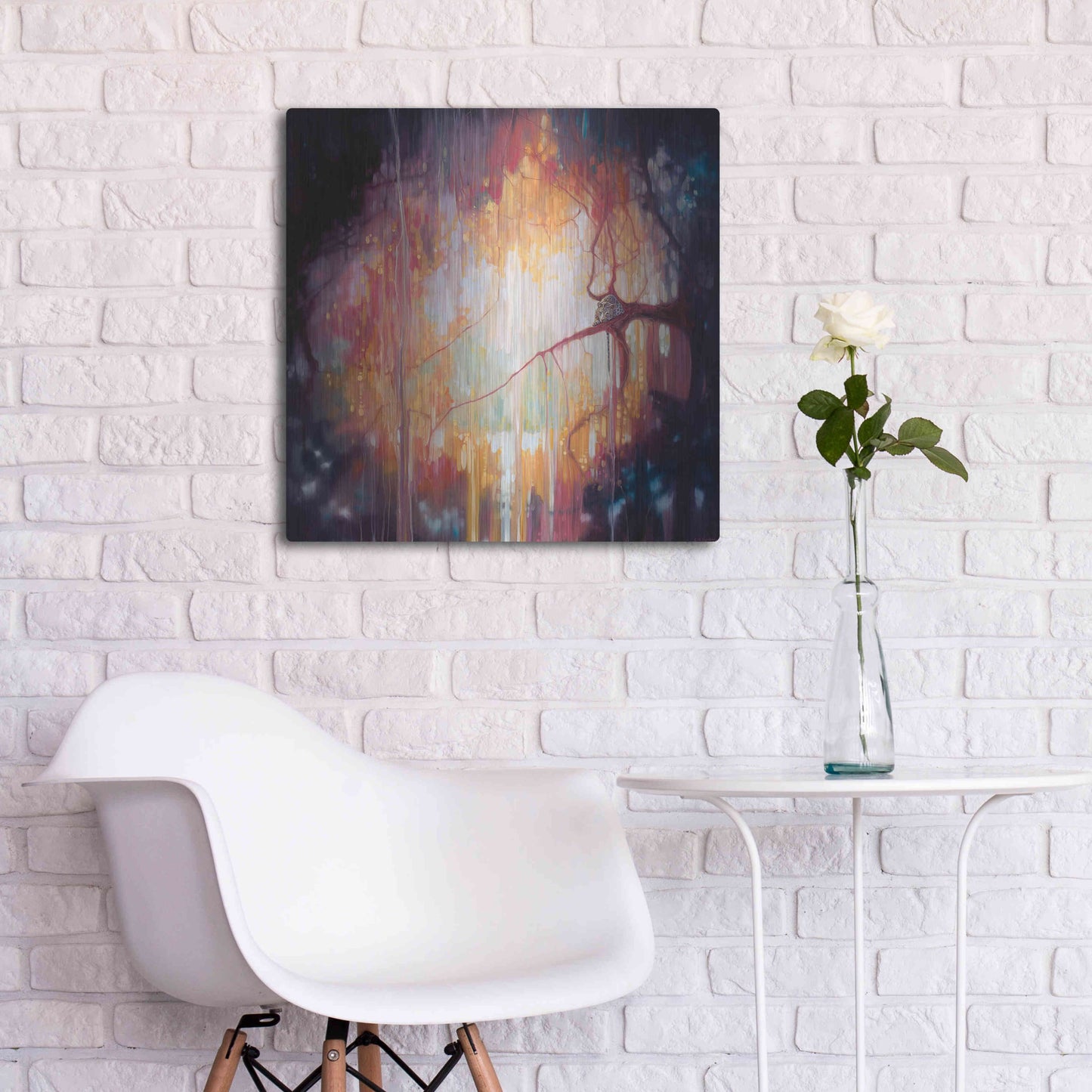 Luxe Metal Art 'Jungle Portal' by Gill Bustamante, Metal Wall Art,24x24