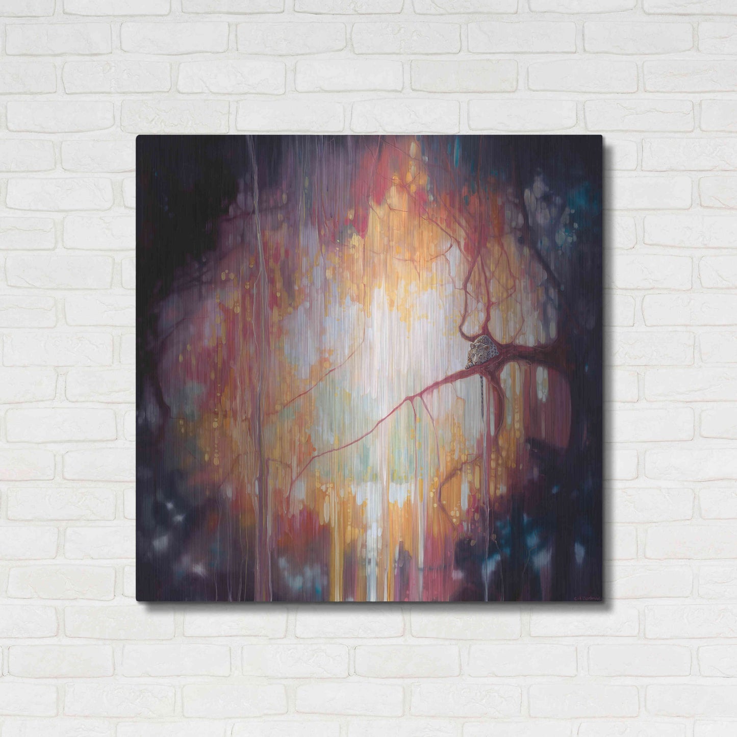 Luxe Metal Art 'Jungle Portal' by Gill Bustamante, Metal Wall Art,36x36