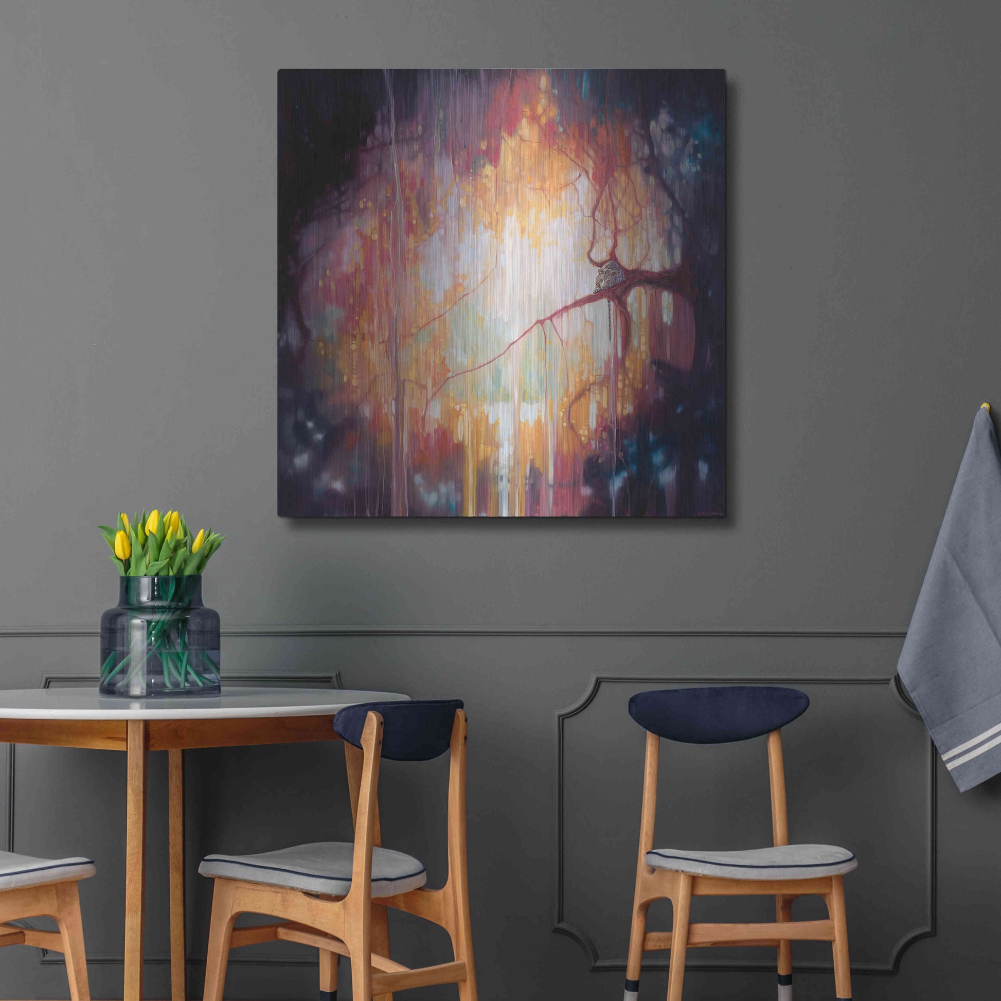 Luxe Metal Art 'Jungle Portal' by Gill Bustamante, Metal Wall Art,36x36