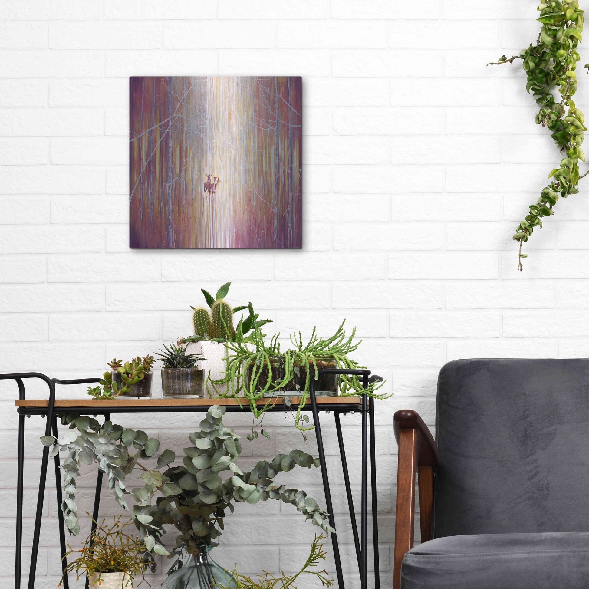 Luxe Metal Art 'Manifestation' by Gill Bustamante, Metal Wall Art,12x12