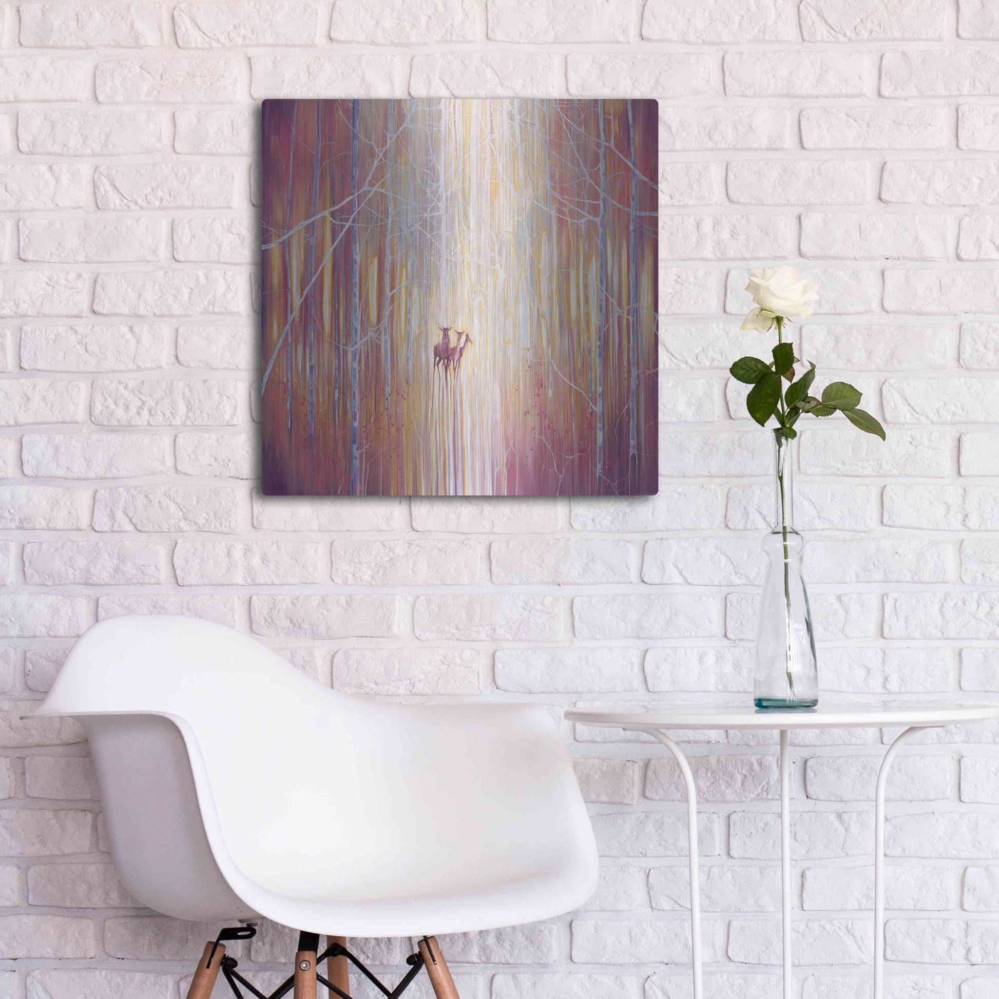 Luxe Metal Art 'Manifestation' by Gill Bustamante, Metal Wall Art,24x24