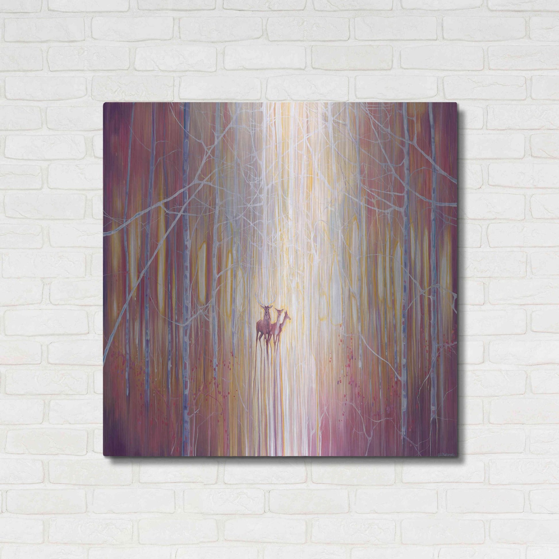 Luxe Metal Art 'Manifestation' by Gill Bustamante, Metal Wall Art,36x36