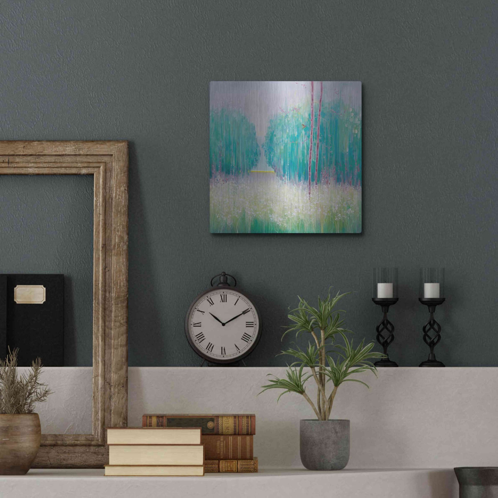 Luxe Metal Art 'May Meadow' by Gill Bustamante, Metal Wall Art,12x12