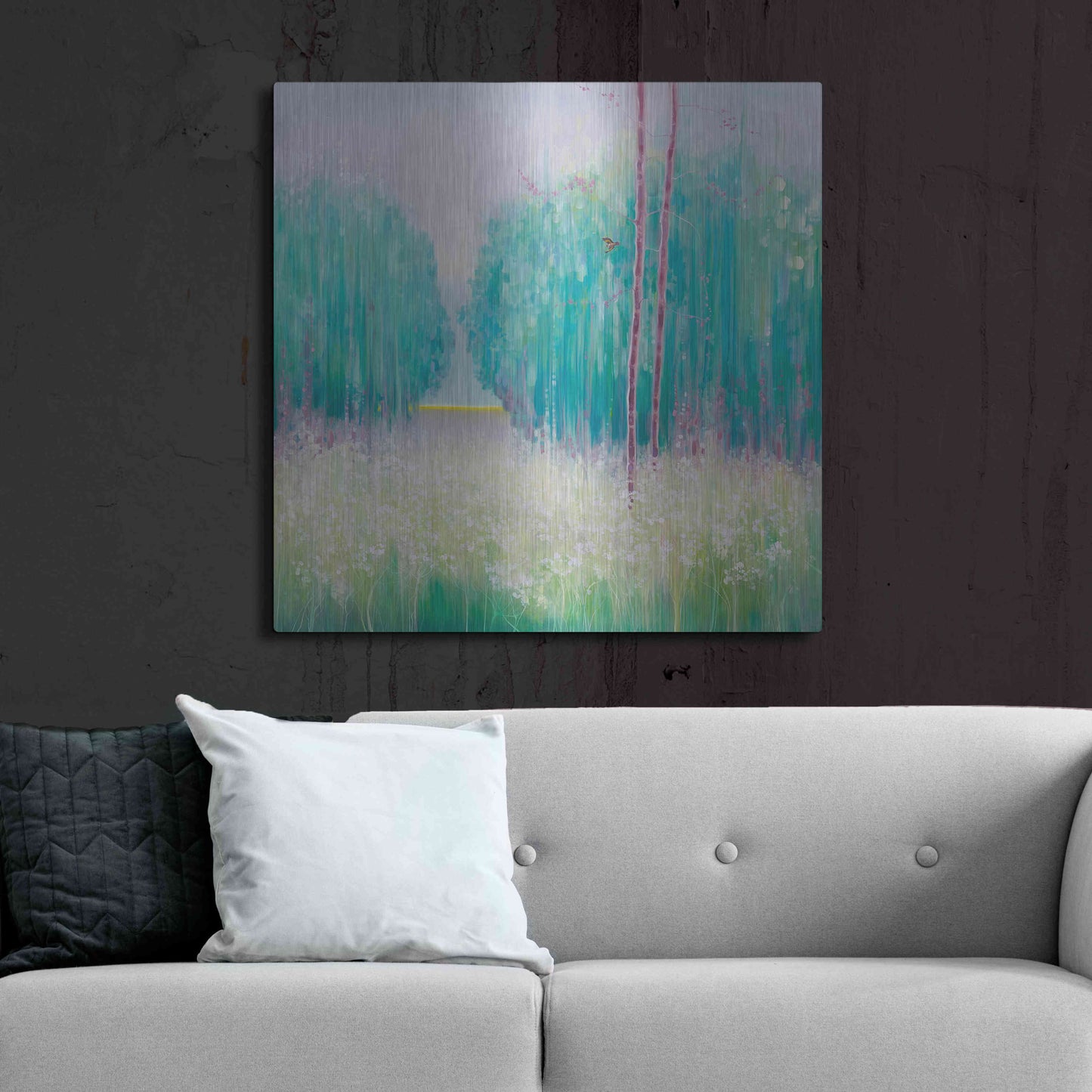 Luxe Metal Art 'May Meadow' by Gill Bustamante, Metal Wall Art,36x36