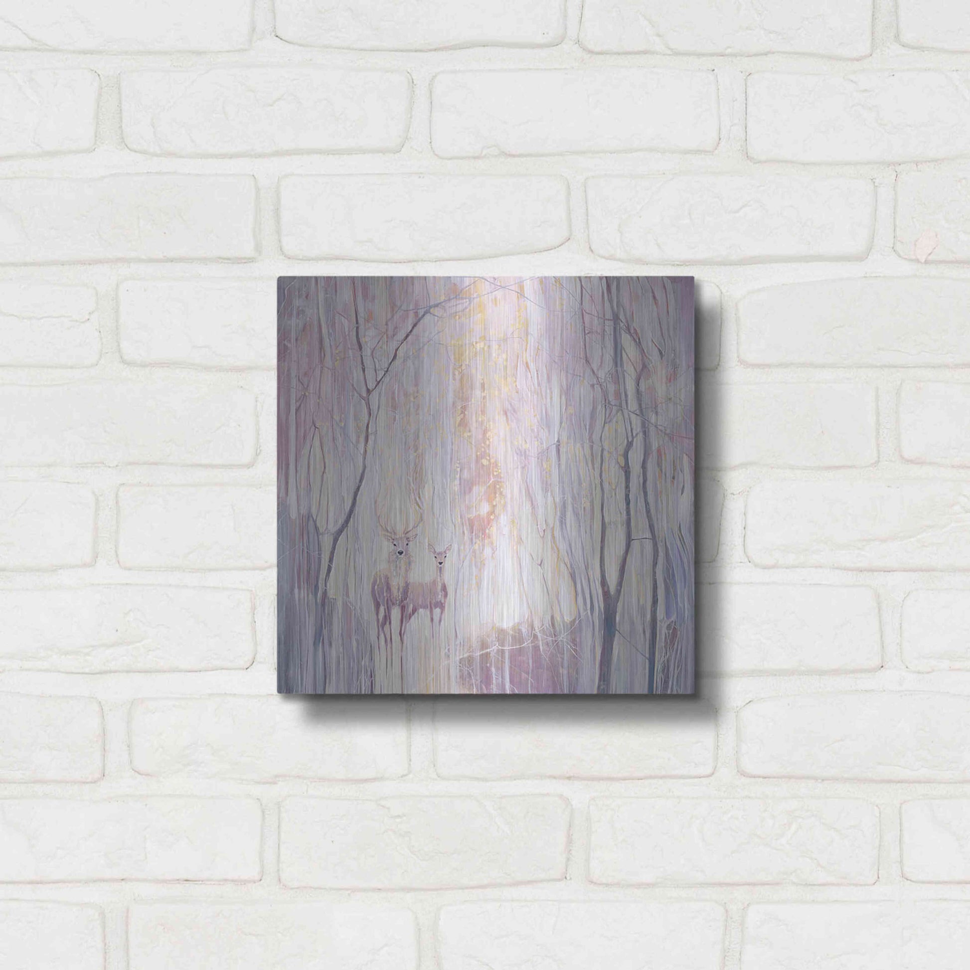 Luxe Metal Art 'Ethereal' by Gill Bustamante, Metal Wall Art,12x12