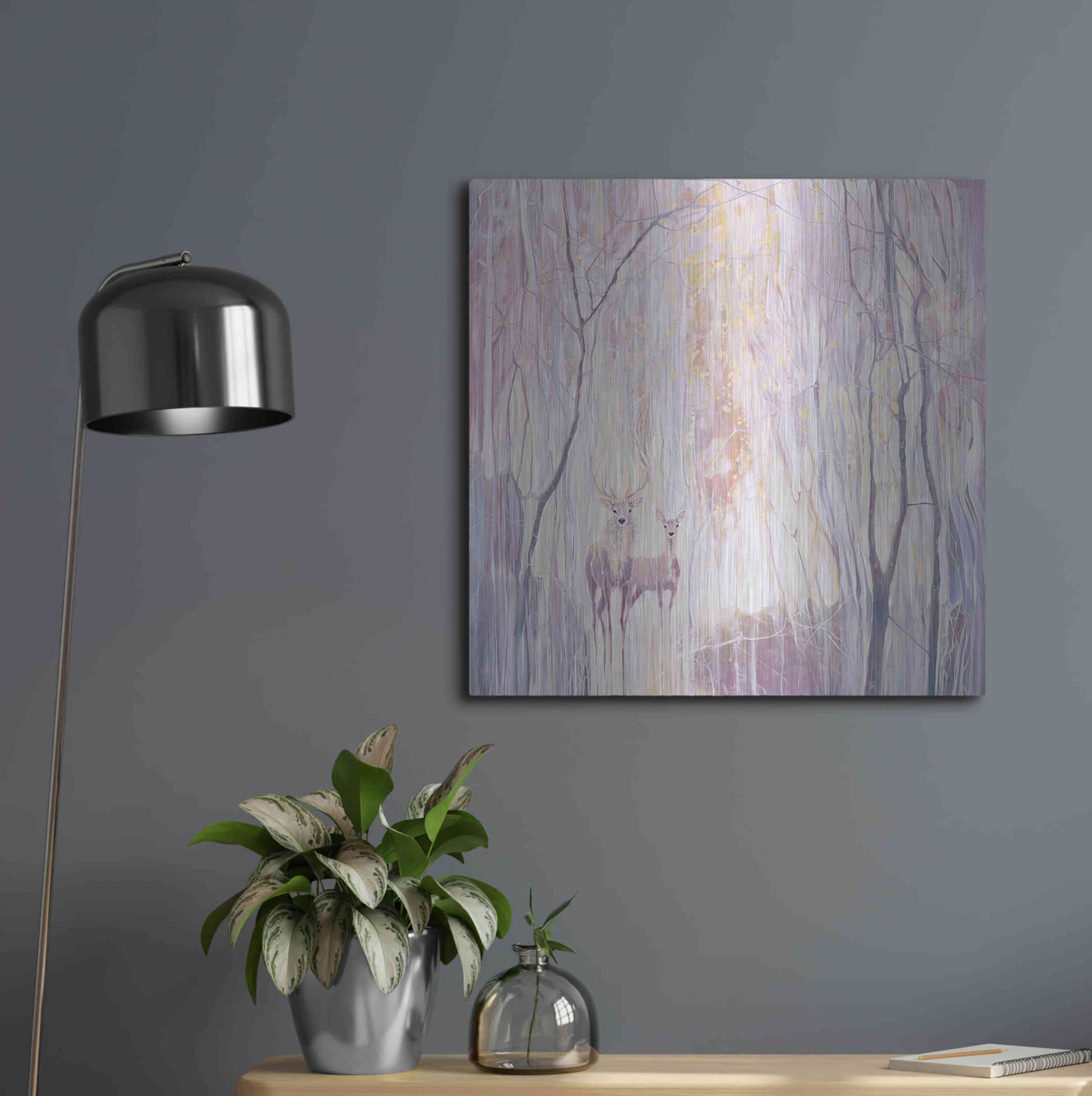 Luxe Metal Art 'Ethereal' by Gill Bustamante, Metal Wall Art,24x24