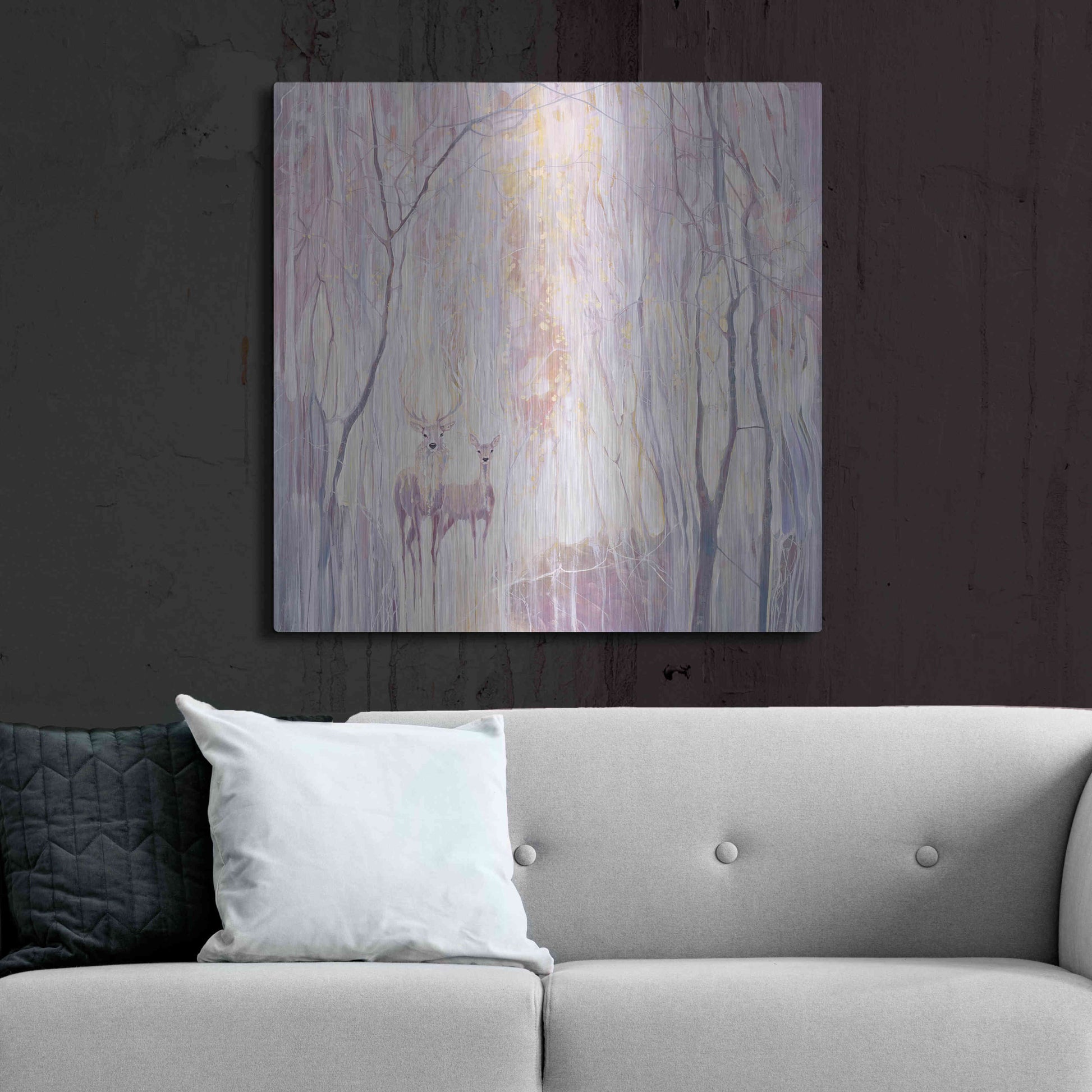 Luxe Metal Art 'Ethereal' by Gill Bustamante, Metal Wall Art,36x36