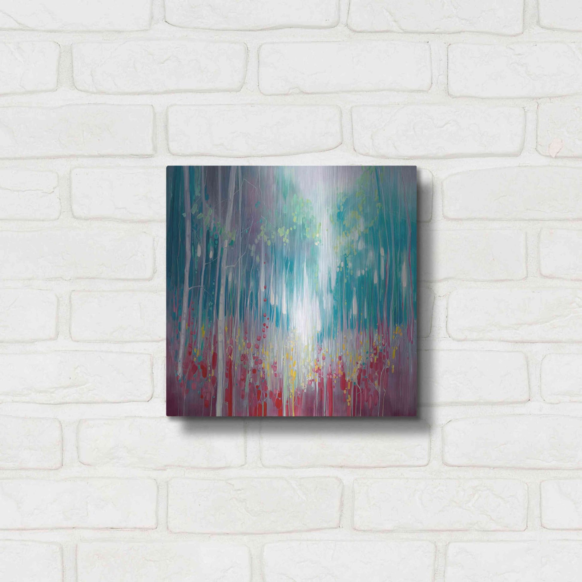 Luxe Metal Art 'Roaring Summer' by Gill Bustamante, Metal Wall Art,12x12