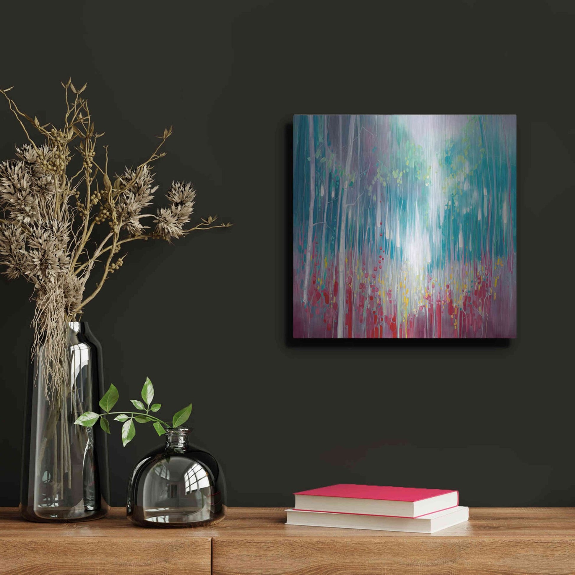 Luxe Metal Art 'Roaring Summer' by Gill Bustamante, Metal Wall Art,12x12