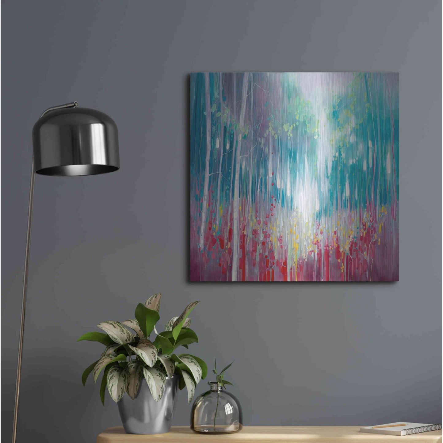 Luxe Metal Art 'Roaring Summer' by Gill Bustamante, Metal Wall Art,24x24