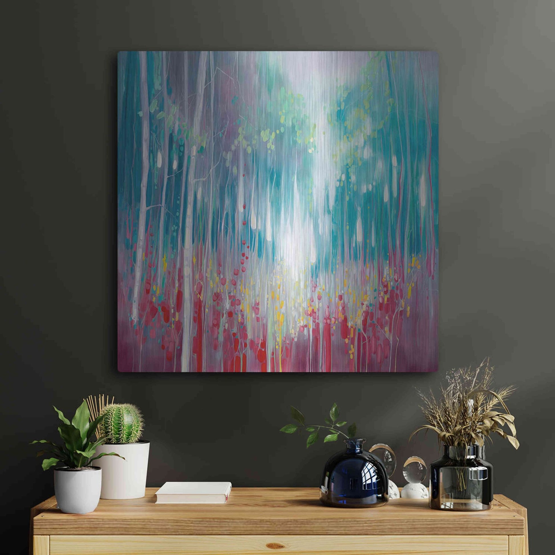 Luxe Metal Art 'Roaring Summer' by Gill Bustamante, Metal Wall Art,24x24