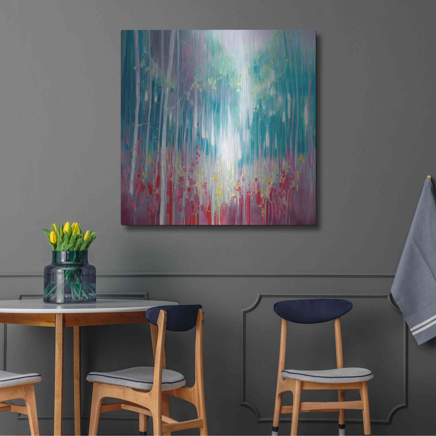 Luxe Metal Art 'Roaring Summer' by Gill Bustamante, Metal Wall Art,36x36