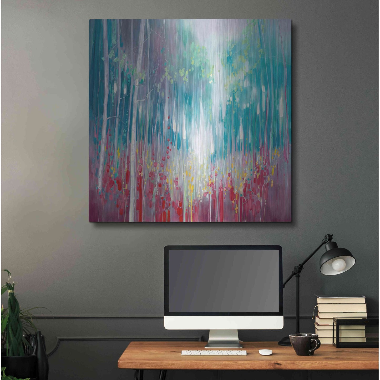 Luxe Metal Art 'Roaring Summer' by Gill Bustamante, Metal Wall Art,36x36