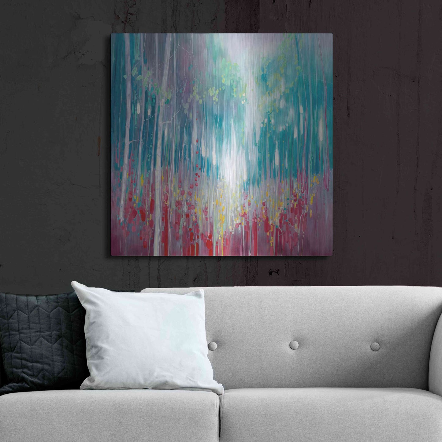 Luxe Metal Art 'Roaring Summer' by Gill Bustamante, Metal Wall Art,36x36