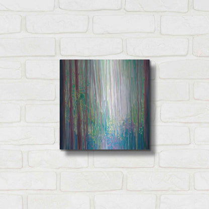 Luxe Metal Art 'The Dryads Bluebell Wood' by Gill Bustamante, Metal Wall Art,12x12