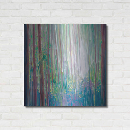 Luxe Metal Art 'The Dryads Bluebell Wood' by Gill Bustamante, Metal Wall Art,36x36