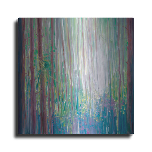 Luxe Metal Art 'The Dryads Bluebell Wood' by Gill Bustamante, Metal Wall Art