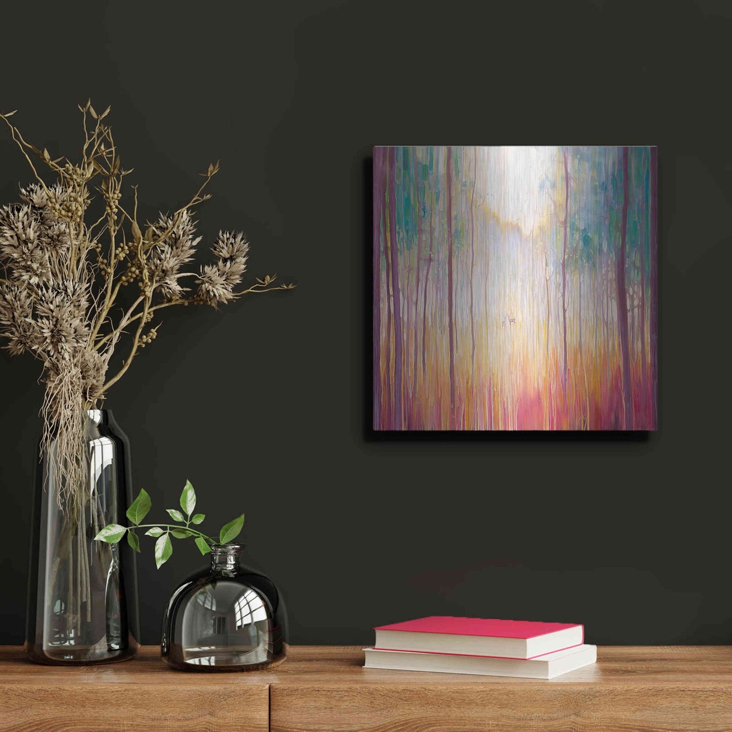 Luxe Metal Art 'Elusive 2' by Gill Bustamante, Metal Wall Art,12x12