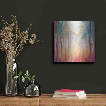 Luxe Metal Art 'Elusive 2' by Gill Bustamante, Metal Wall Art,12x12